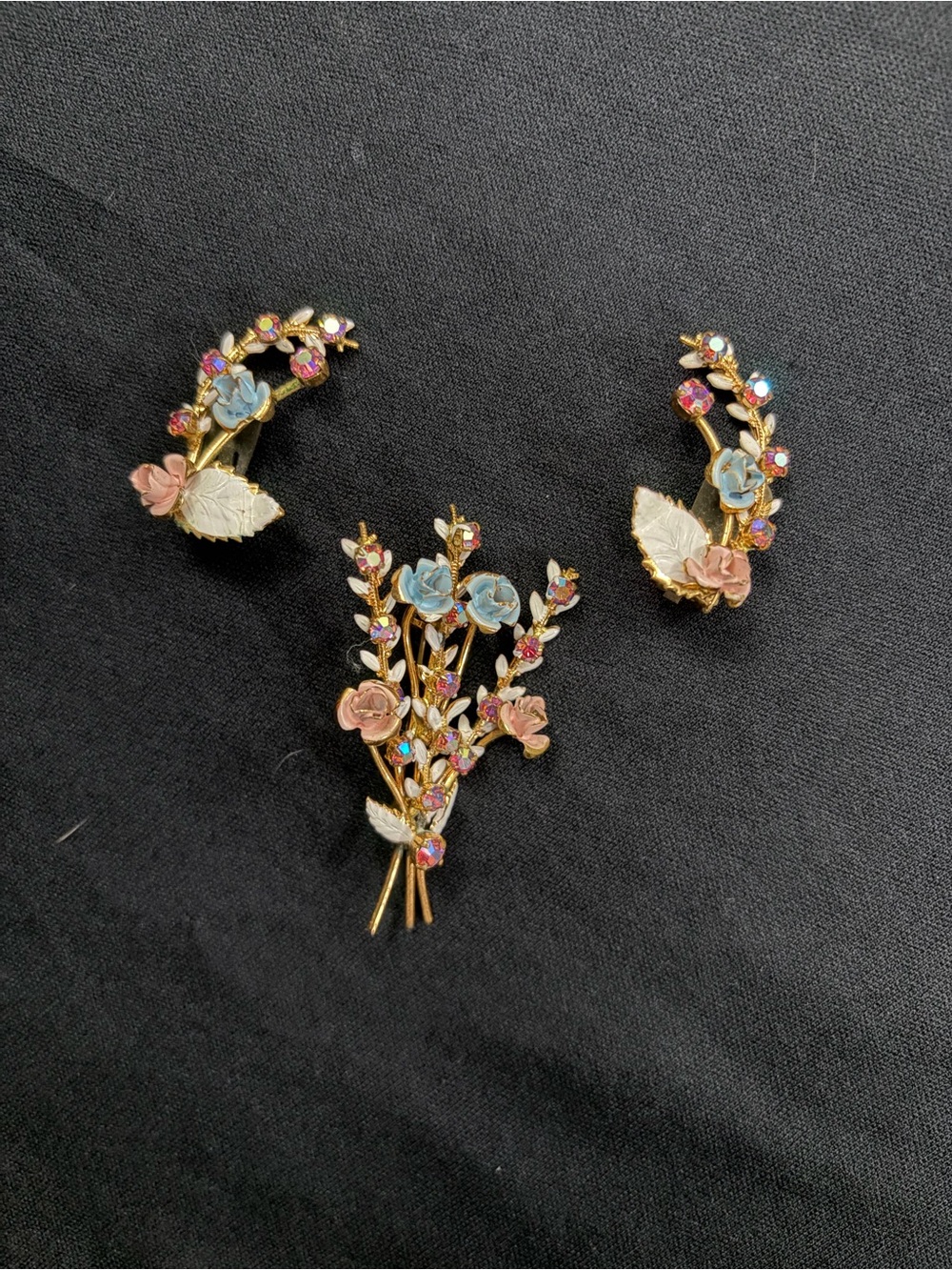 Vintage Austrian Brooche and earrings set